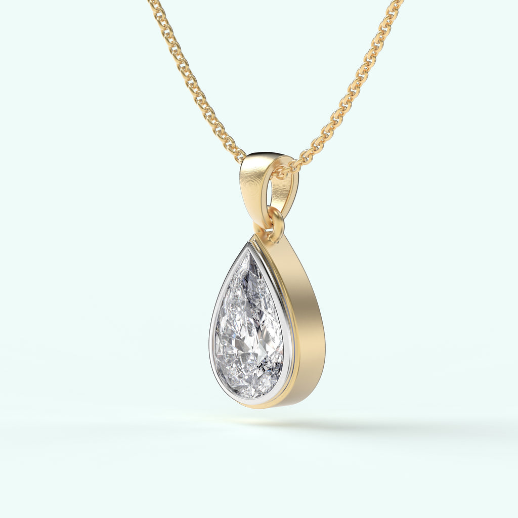 NEW! Ashes Pendant - The Pear Solitaire 2 carat