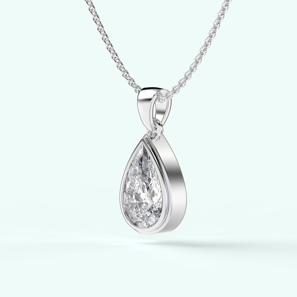 NEW! Ashes Pendant - The Pear Solitaire 2 carat
