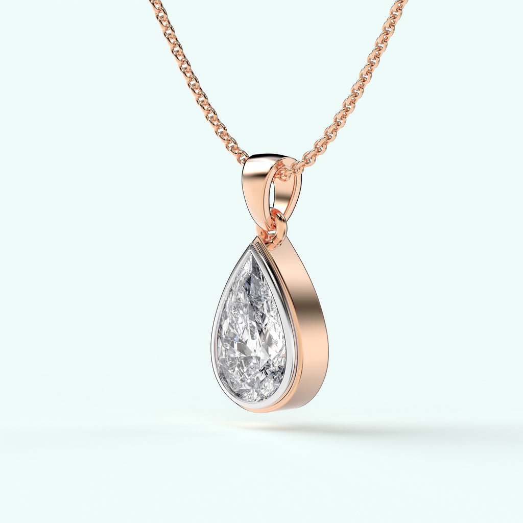 NEW! Ashes Pendant - The Pear Solitaire 2 carat