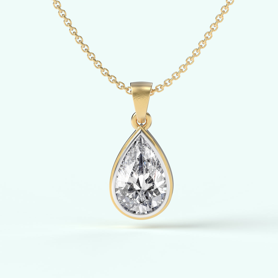 NEW! Ashes Pendant - The Pear Solitaire 2 carat
