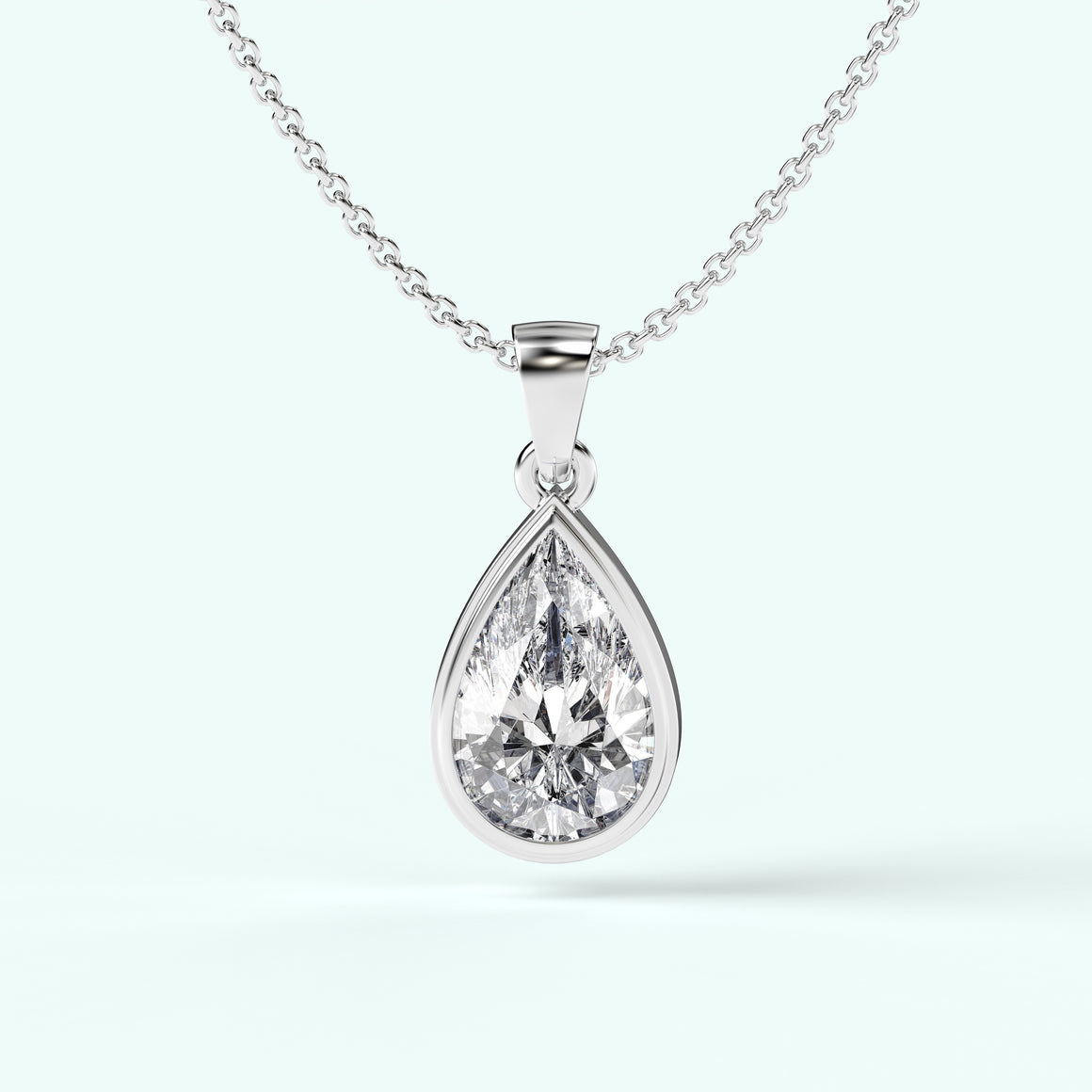 NEW! Ashes Pendant - The Pear Solitaire 0.75 carat