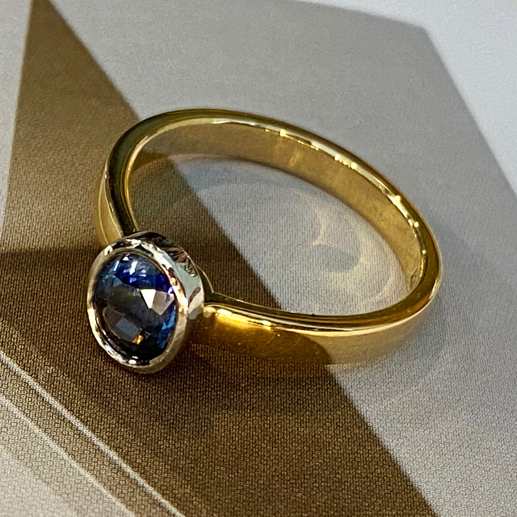 Sapphire Solitaire Ring