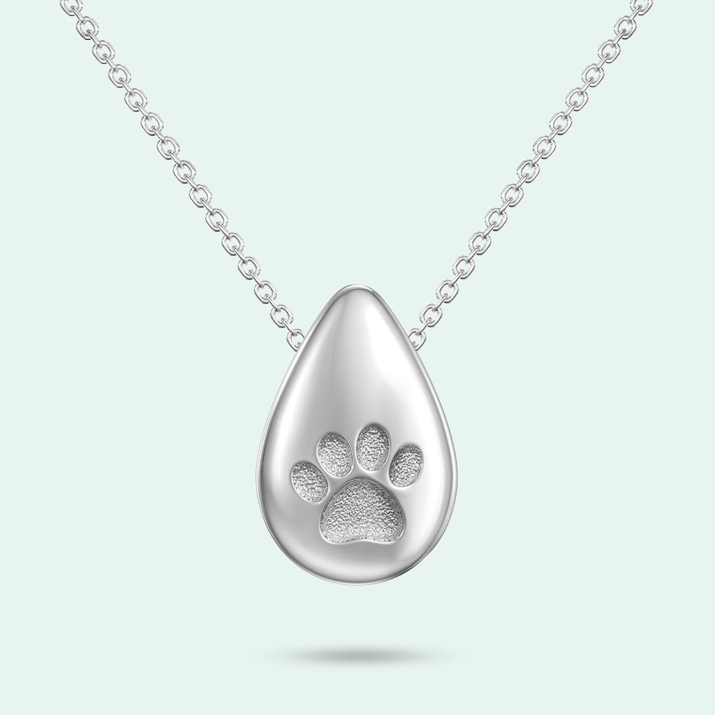 Love Note Pendant - The Paw Print Love Drop