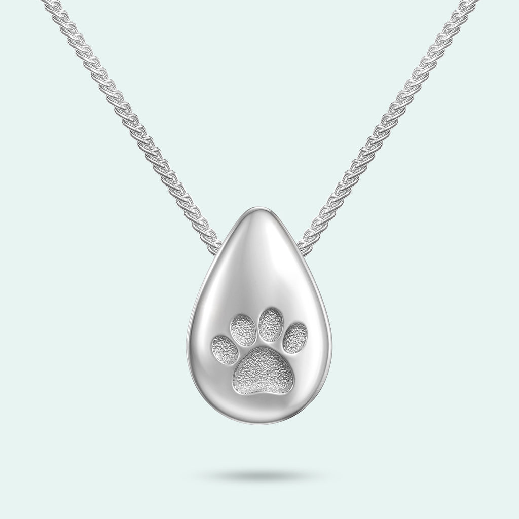 Love Note Pendant - The Paw Print Love Drop