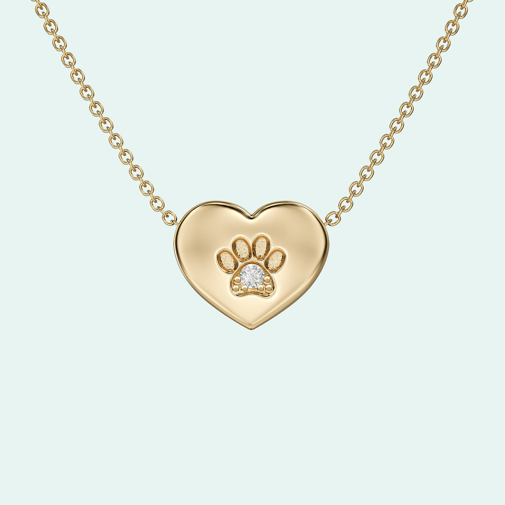 NEW! Ashes Pendant - The Heart Paw Print