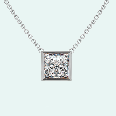 NEW! Ashes Pendant - The Princess Solitaire 1 carat