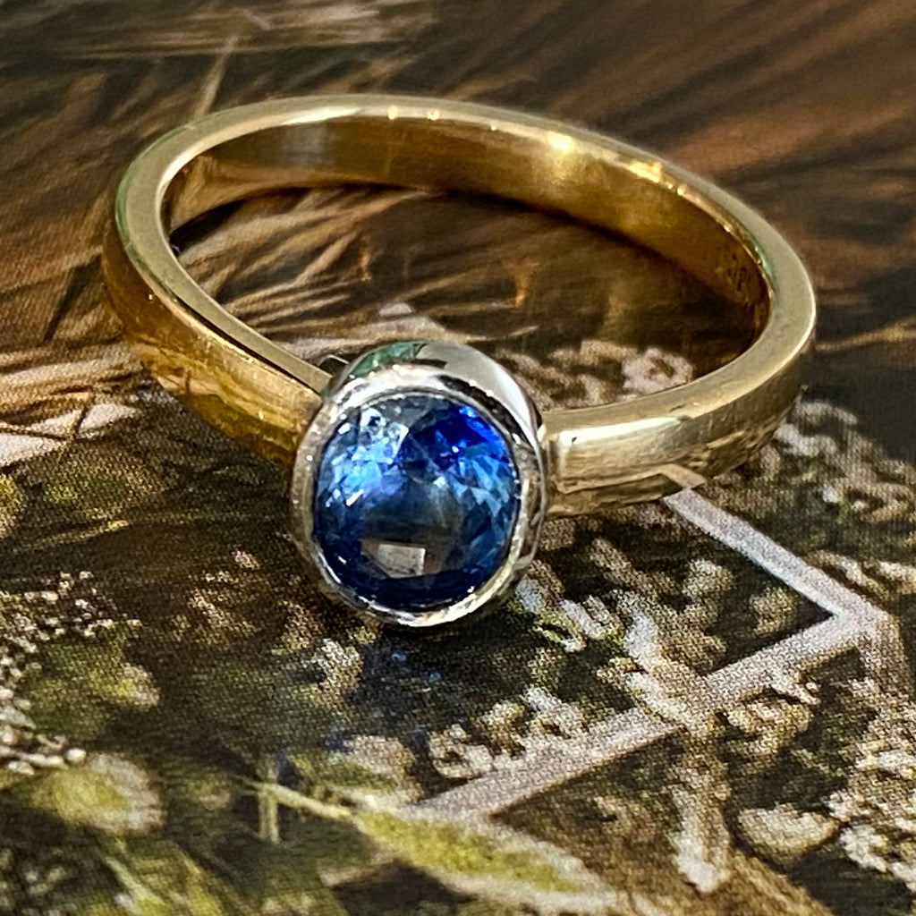 Sapphire Solitaire Ring