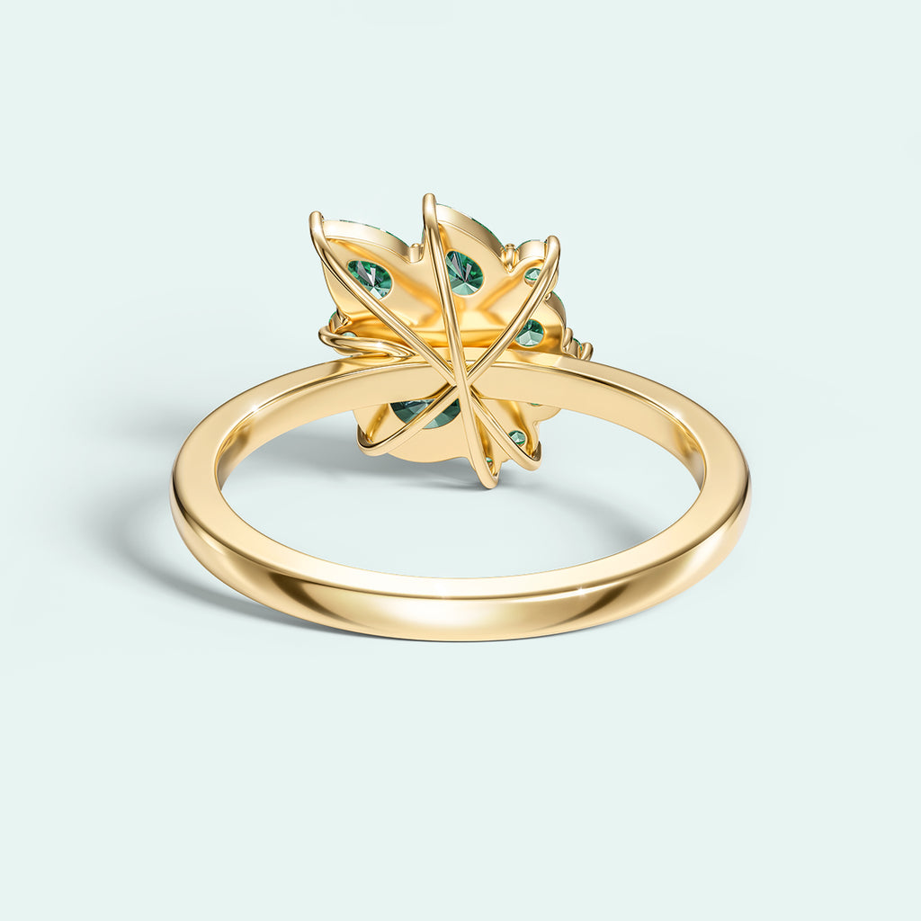 The Estrella Ring - Green Sapphires