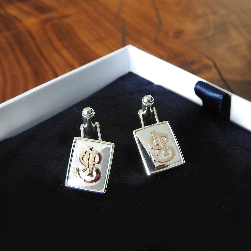 The Cufflinks - designed to hold your love note inside!