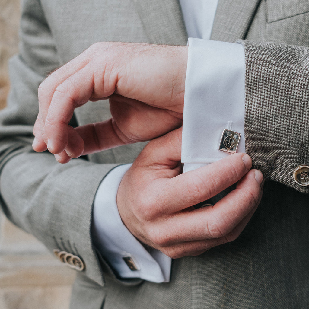 The Cufflinks - designed to hold your love note inside!