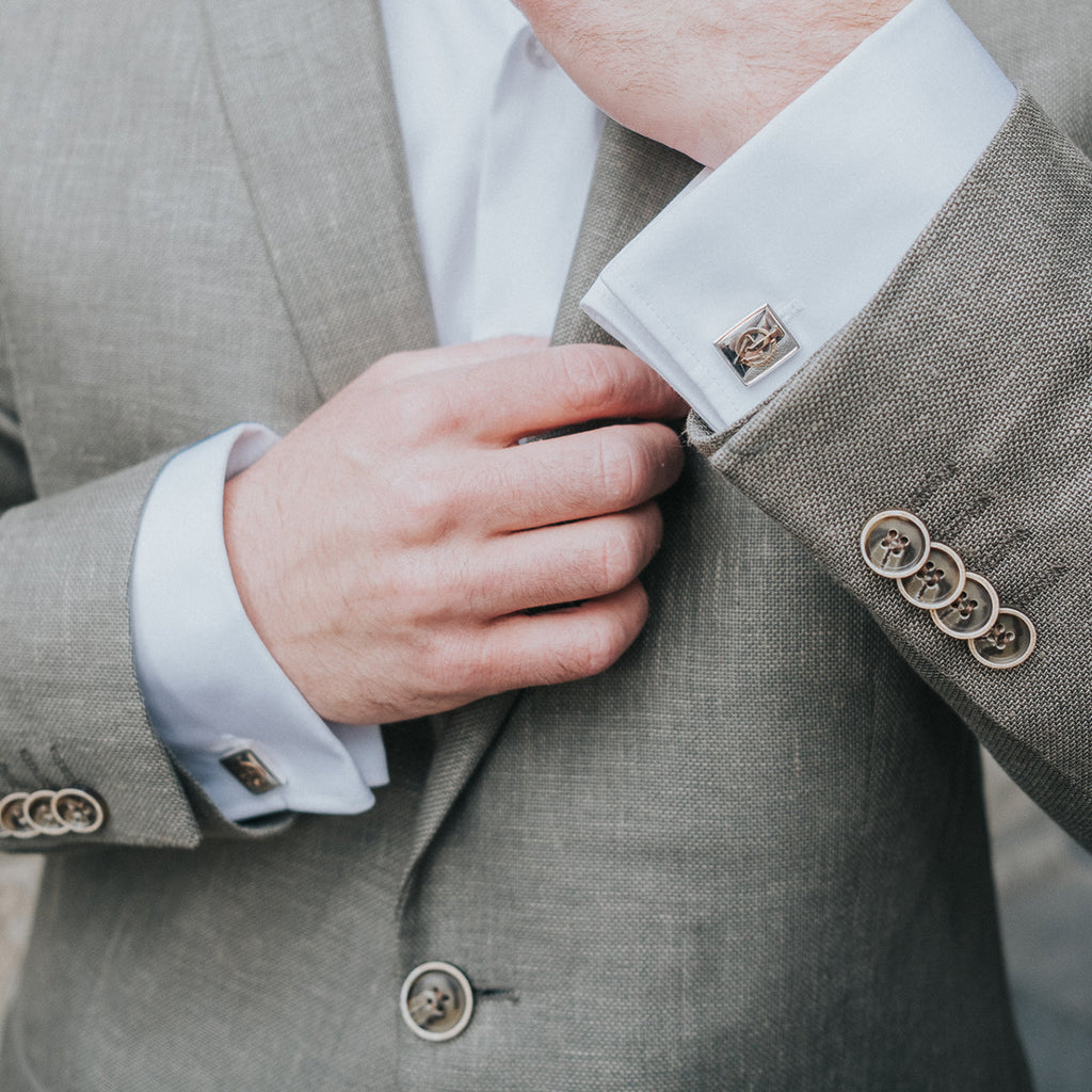 The Cufflinks - designed to hold your love note inside!