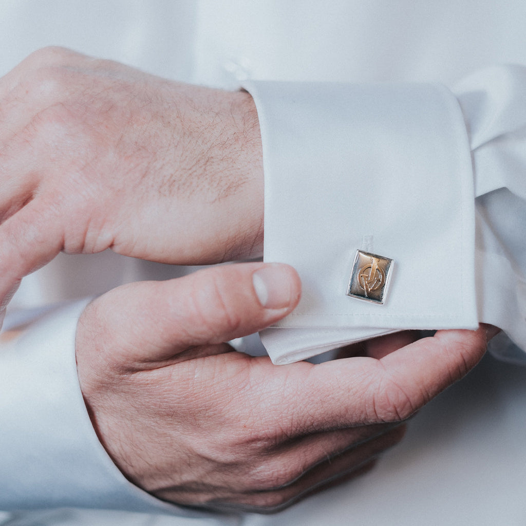 The Cufflinks - designed to hold your love note inside!