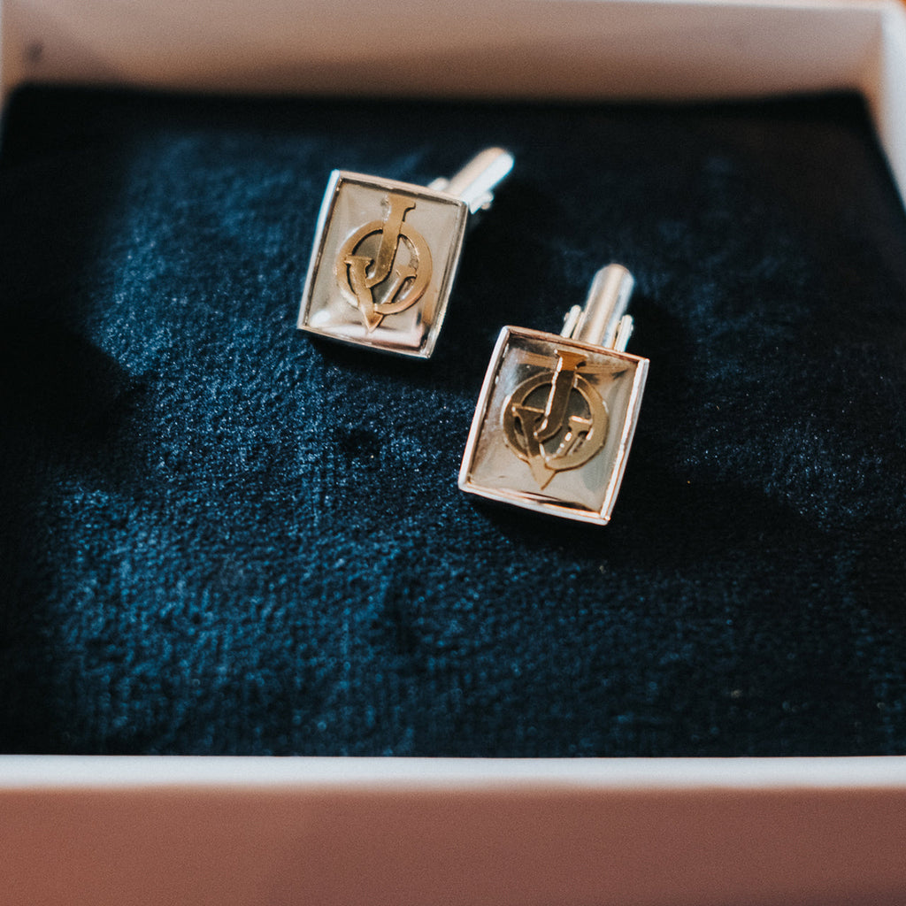 The Cufflinks - designed to hold your love note inside!