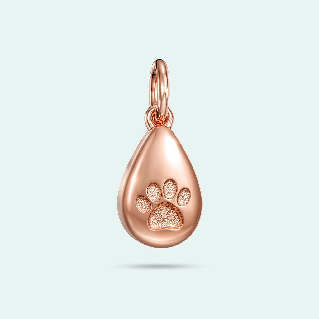 Ashes Charm - The Paw Print Love Drop