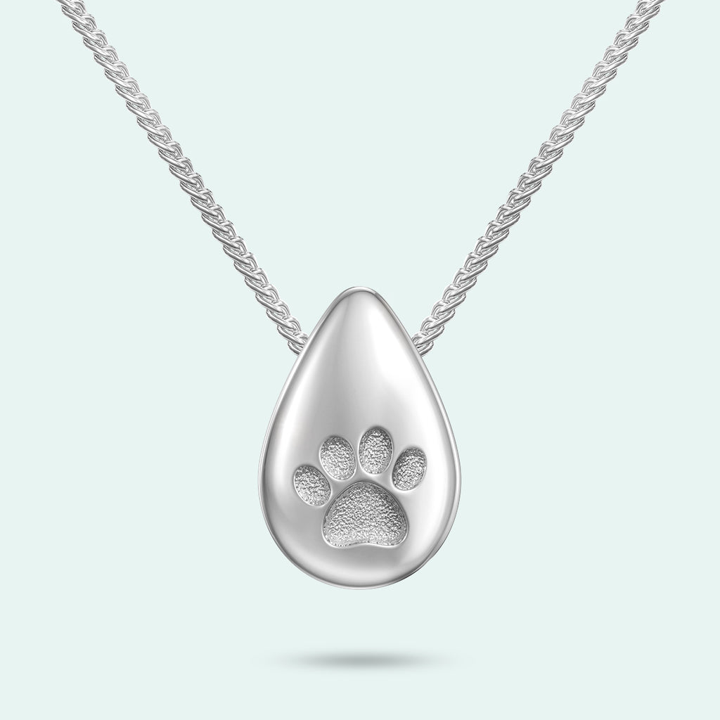 Ashes Pendant - The Paw Print Love Drop